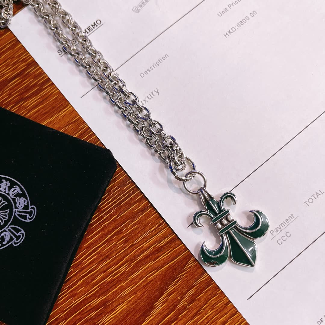 Chrome Hearts Fleur-de-lis Pendant Necklace